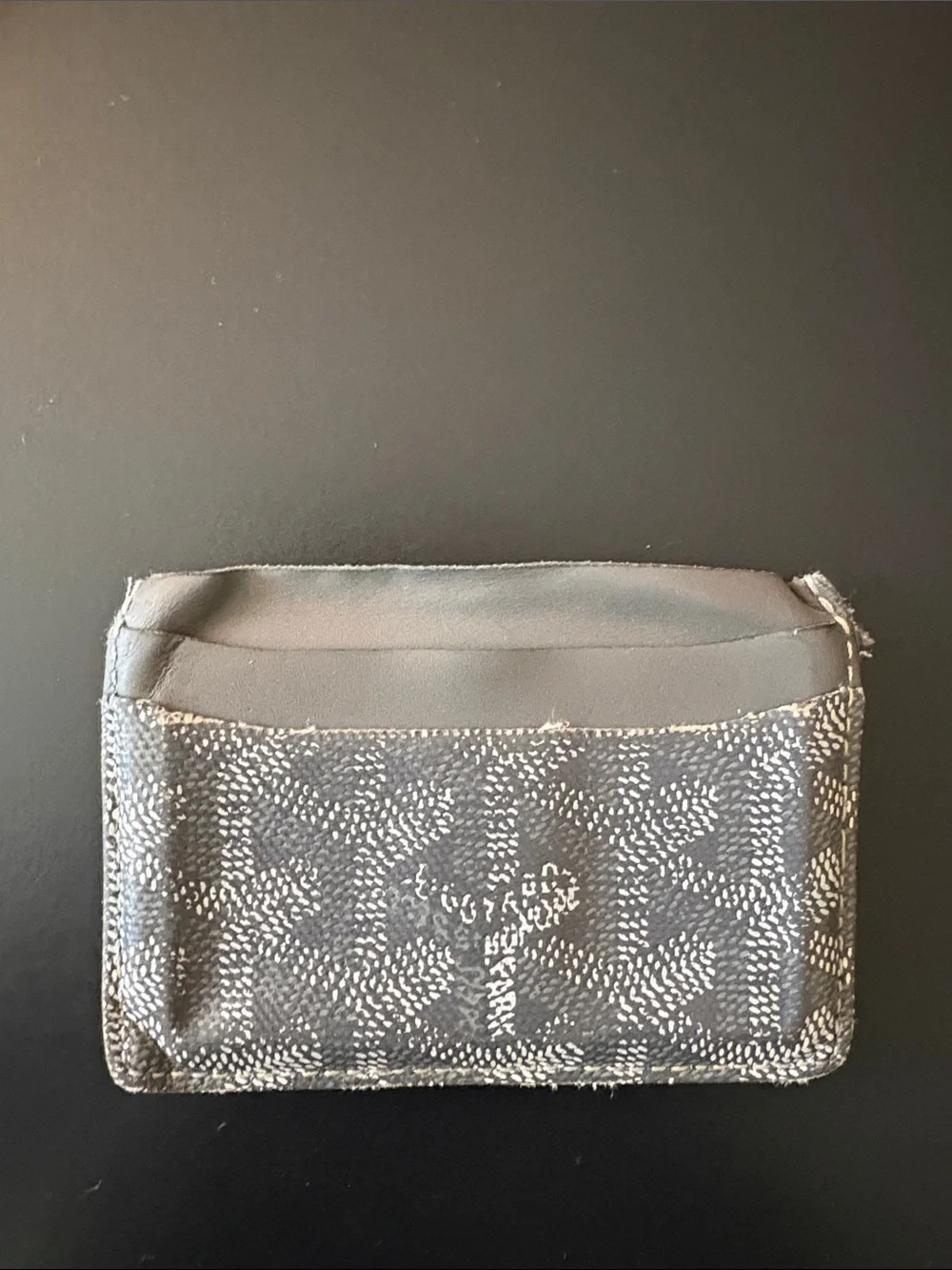 Goyard Black and Gray Signature Card Sleeve